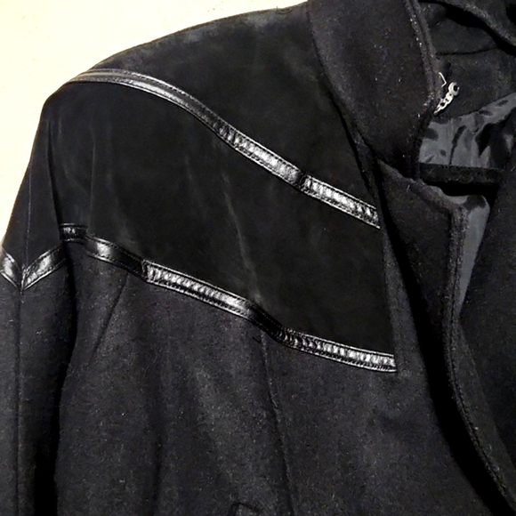 Braetan Vintage Union Made Double Breasted Cropped Jacket Suede Accents Size Med - Picture 5 of 15